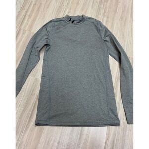 Under Armour ColdGear Fitted Mock Neck Long Sleeve Top Youth YXL Gray